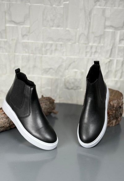  2025 SİYAH DERİ CHELSEA SİSLEY EVA TABAN BOT  - SİYAH DERİ BOT