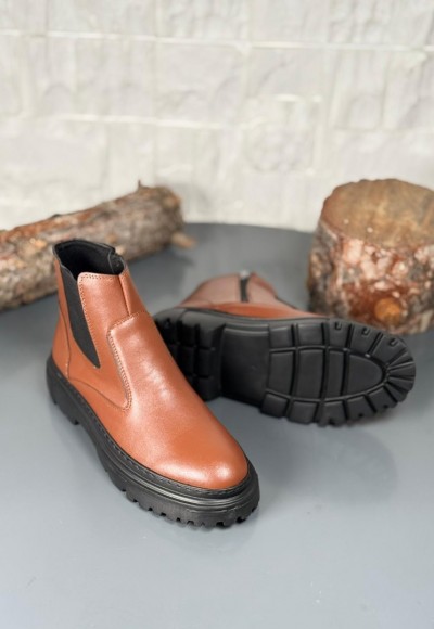  2025 TABA MAT DERİ PRD FERMUARLI EVA TABAN BOT  - TABA MAT DERİ BOT