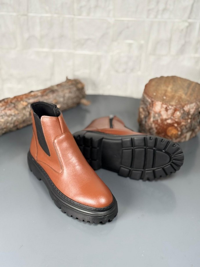  2025 TABA MAT DERİ PRD FERMUARLI EVA TABAN BOT  - TABA MAT DERİ BOT