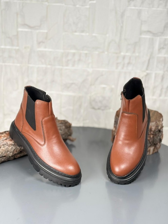  2025 TABA MAT DERİ PRD FERMUARLI EVA TABAN BOT  - TABA MAT DERİ BOT