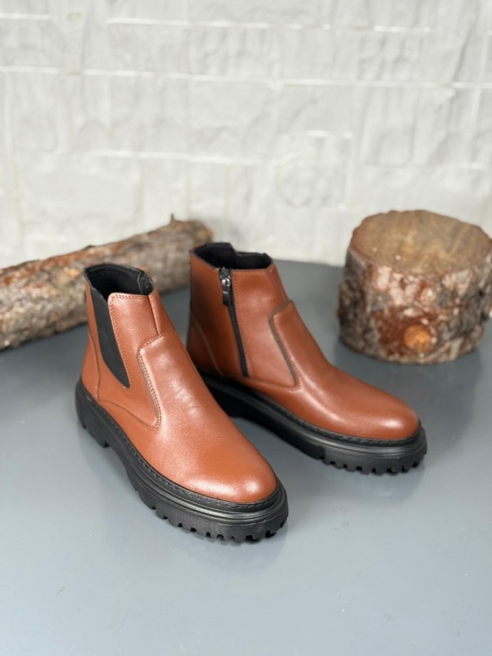  2025 TABA MAT DERİ PRD FERMUARLI EVA TABAN BOT  - TABA MAT DERİ BOT