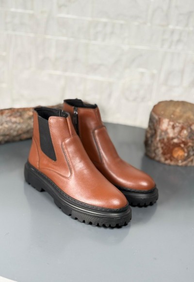  2025 TABA MAT DERİ PRD FERMUARLI EVA TABAN BOT  - TABA MAT DERİ BOT