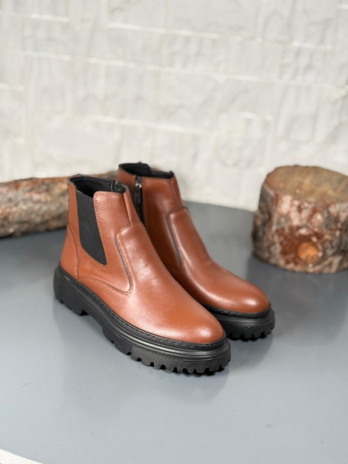  2025 TABA MAT DERİ PRD FERMUARLI EVA TABAN BOT  - TABA MAT DERİ BOT