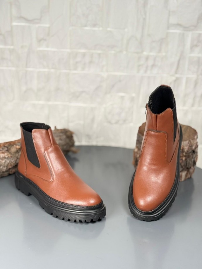  2025 TABA MAT DERİ PRD FERMUARLI EVA TABAN BOT  - TABA MAT DERİ BOT