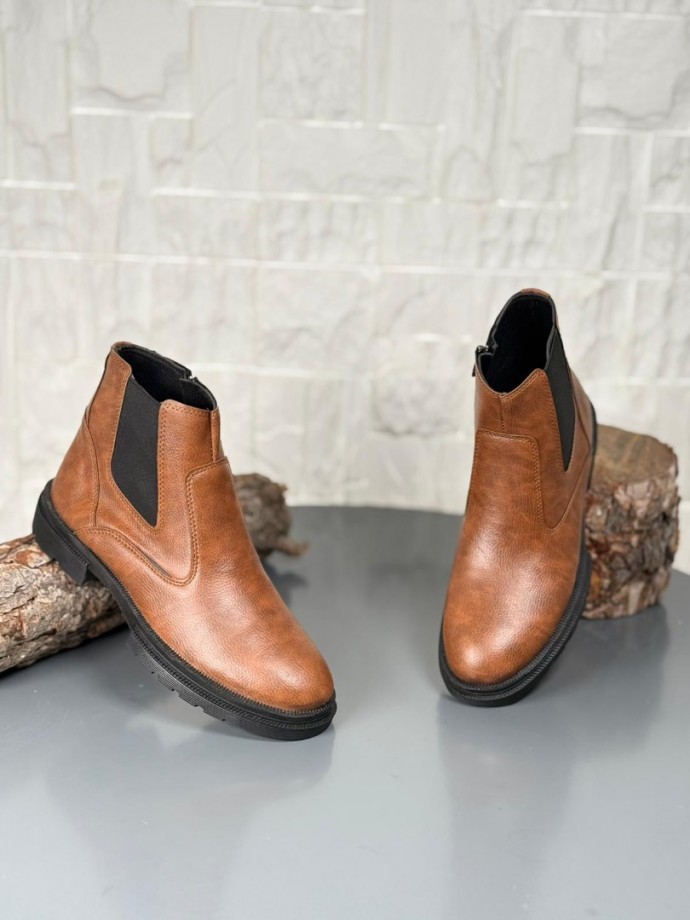  2025 TABA CRAZY ŞRINQIL MAT DERİ PRD FERMUARLI EVA TABAN BOT  - TABA CRAZY ŞRINQIL MAT DERİ