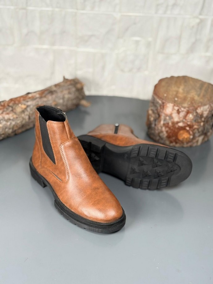  2025 TABA CRAZY ŞRINQIL MAT DERİ PRD FERMUARLI EVA TABAN BOT  - TABA CRAZY ŞRINQIL MAT DERİ