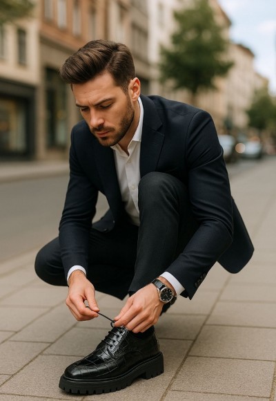 YENİ SEZON ZR PREMIUM MODEL - SİYAH KROKAN DERİ