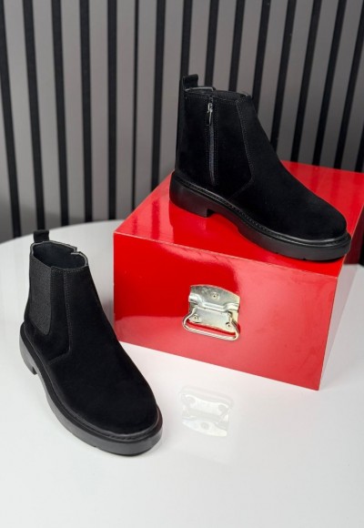 2025 İTALYAN SİYAH SÜET FERMUARLI BOT - SİYAH SÜET BOT