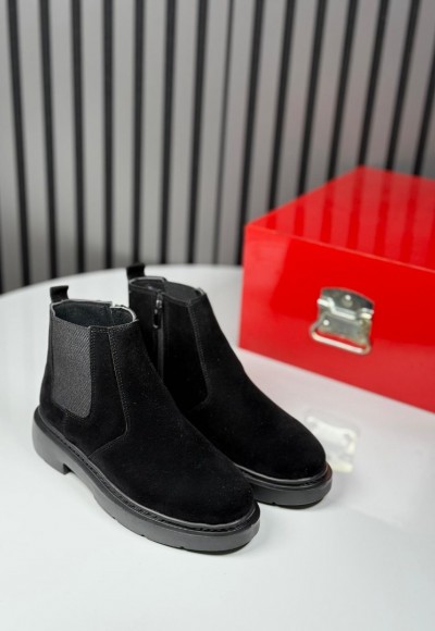 2025 İTALYAN SİYAH SÜET FERMUARLI BOT - SİYAH SÜET BOT