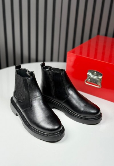  2025 SİYAH DERİ CHELSEA SİSLEY EVA TABAN BOT  - SİYAH DERİ BOT