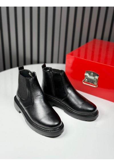  2025 SİYAH DERİ CHELSEA SİSLEY EVA TABAN BOT  - SİYAH DERİ BOT