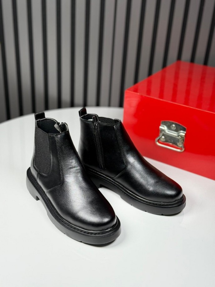  2025 SİYAH DERİ CHELSEA SİSLEY EVA TABAN BOT  - SİYAH DERİ BOT