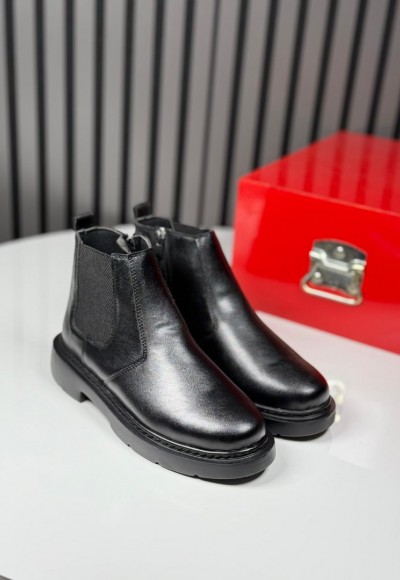  2025 SİYAH DERİ CHELSEA SİSLEY EVA TABAN BOT  - SİYAH DERİ BOT