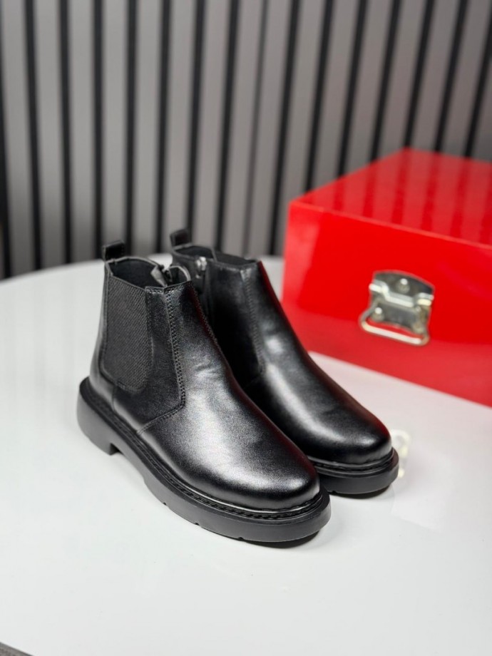  2025 SİYAH DERİ CHELSEA SİSLEY EVA TABAN BOT  - SİYAH DERİ BOT