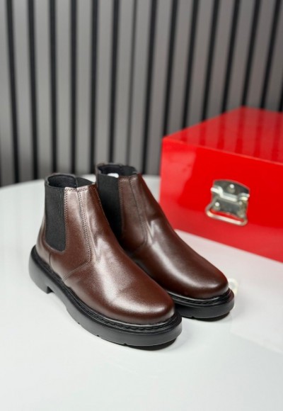  2025  CHELSEA KAHVE DERİ BANDAJLI BOT - KAHVE DERİ BOT