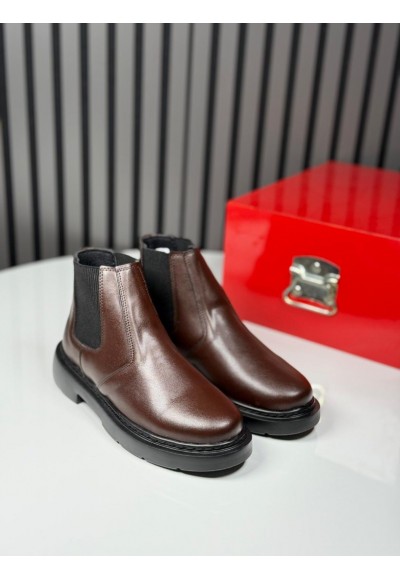  2025  CHELSEA KAHVE DERİ BANDAJLI BOT - KAHVE DERİ BOT