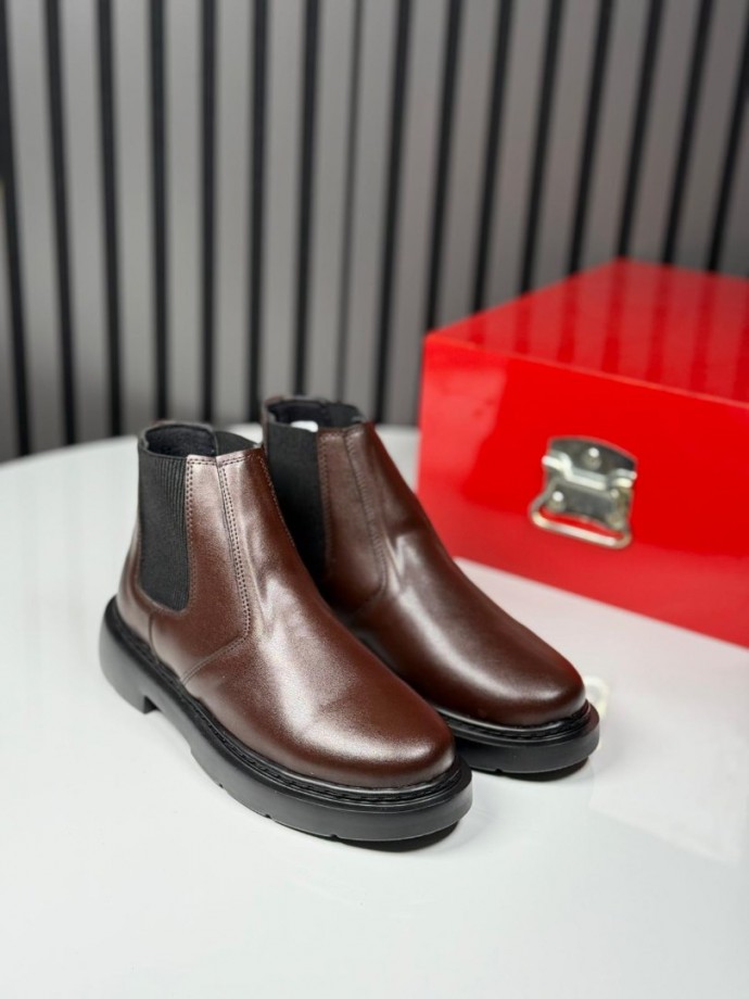  2025  CHELSEA KAHVE DERİ BANDAJLI BOT - KAHVE DERİ BOT