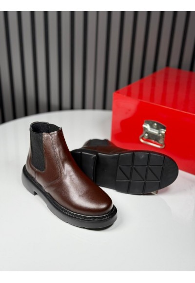  2025  CHELSEA KAHVE DERİ BANDAJLI BOT - KAHVE DERİ BOT