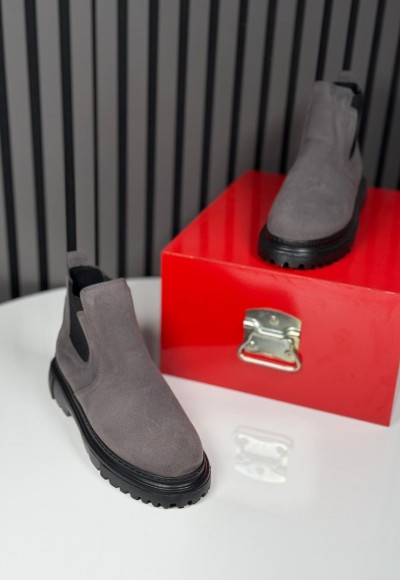 2025 İTALYAN GRİ SÜET BANDAJLI EVA BOT - GRİ SÜET  BOT