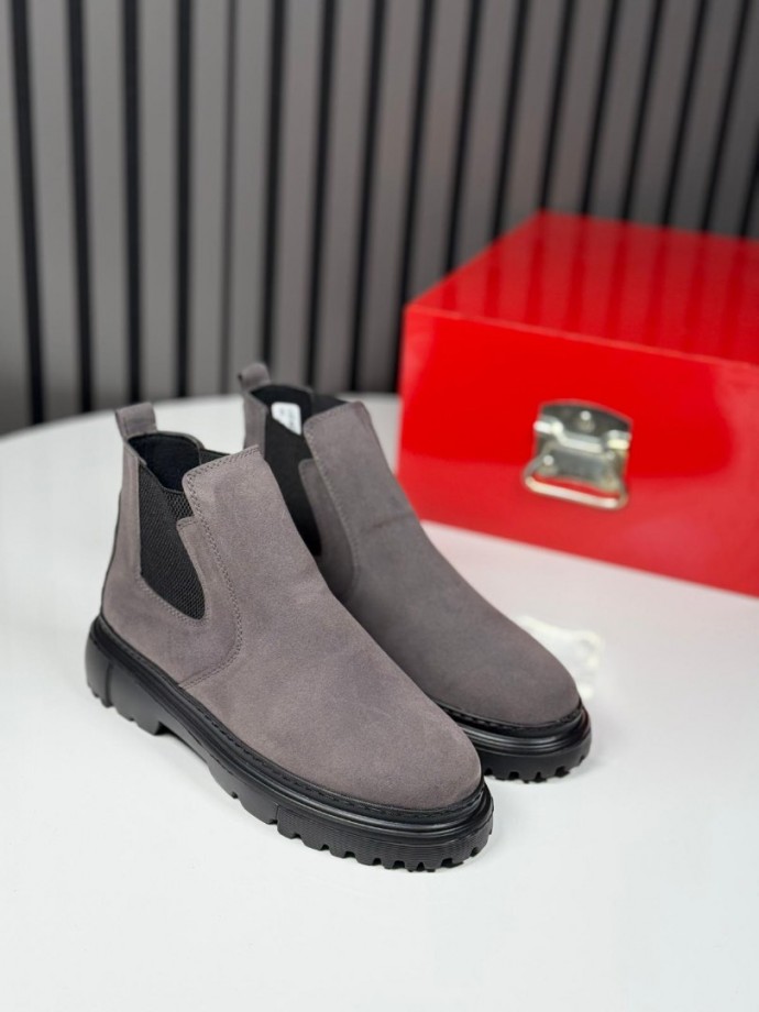 2025 İTALYAN GRİ SÜET BANDAJLI EVA BOT - GRİ SÜET  BOT