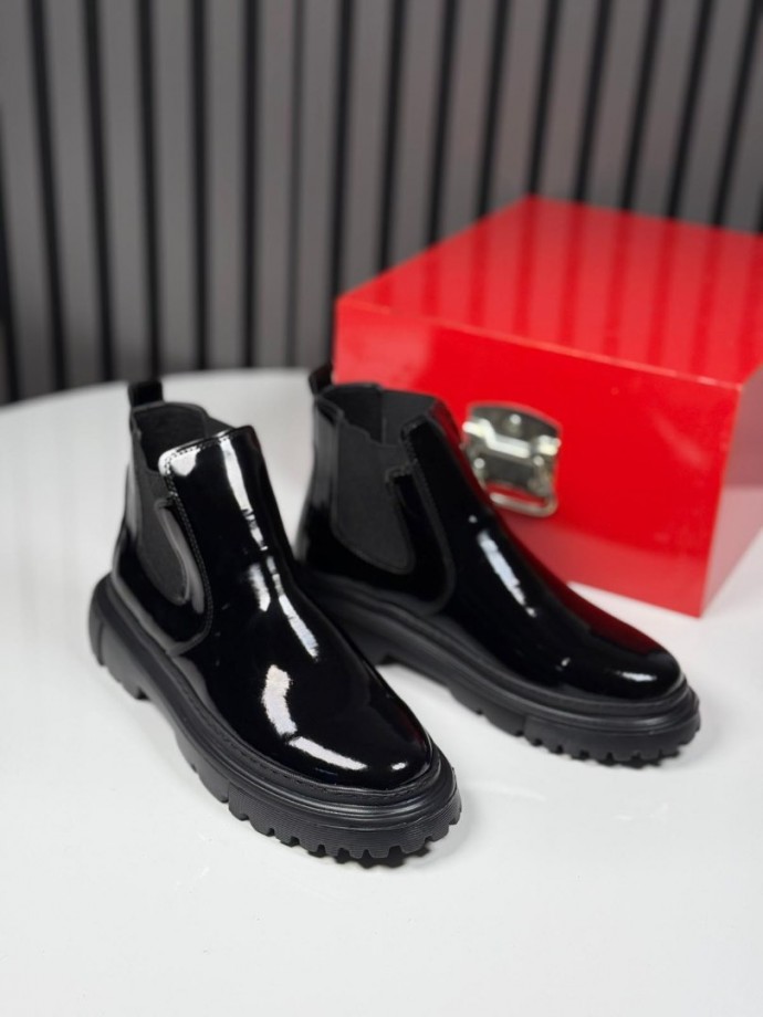 2025 CHELSEA İTALYAN SİYAH RUGAN BANDAJLI EVA BOT - SİYAH RUGAN  BOT