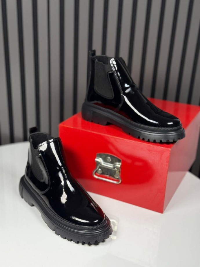 2025 CHELSEA İTALYAN SİYAH RUGAN BANDAJLI EVA BOT - SİYAH RUGAN  BOT