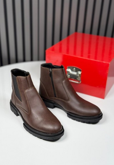 2025 CRAZY DERİ FERMUARLI KAHVE  BOT - KAHVE DERİ  BOT