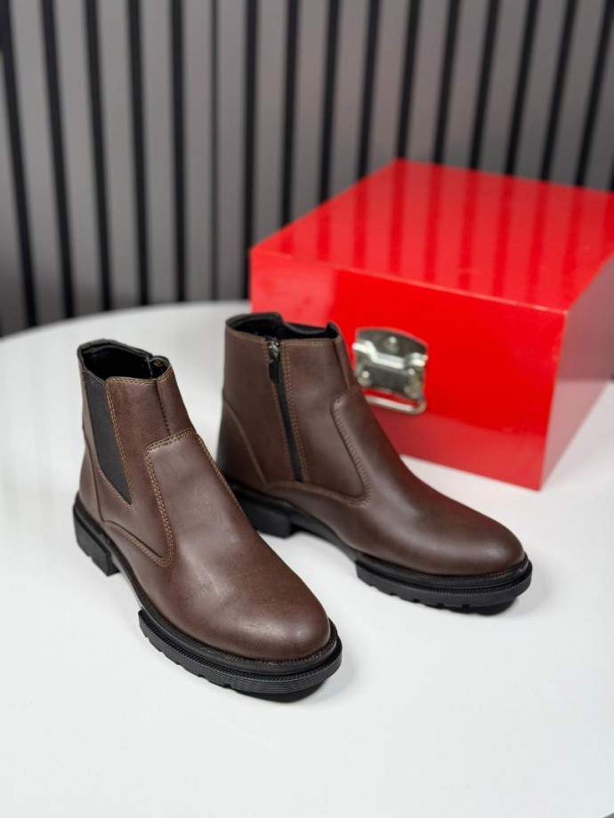 2025 CRAZY DERİ FERMUARLI KAHVE  BOT - KAHVE DERİ  BOT