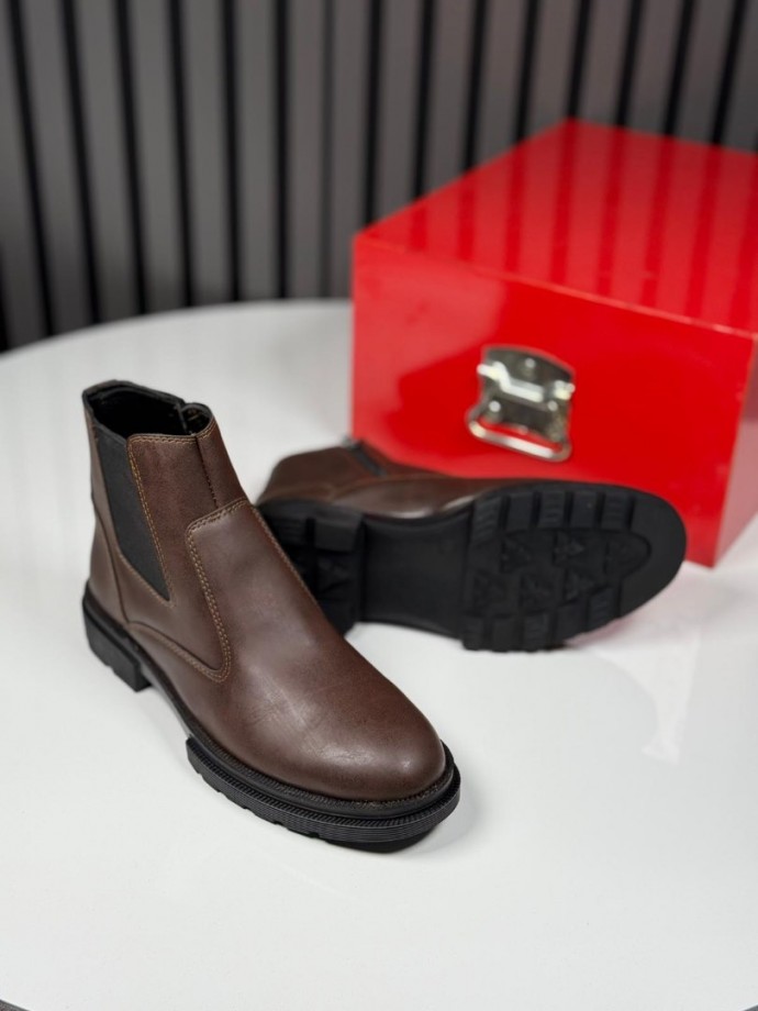 2025 CRAZY DERİ FERMUARLI KAHVE  BOT - KAHVE DERİ  BOT