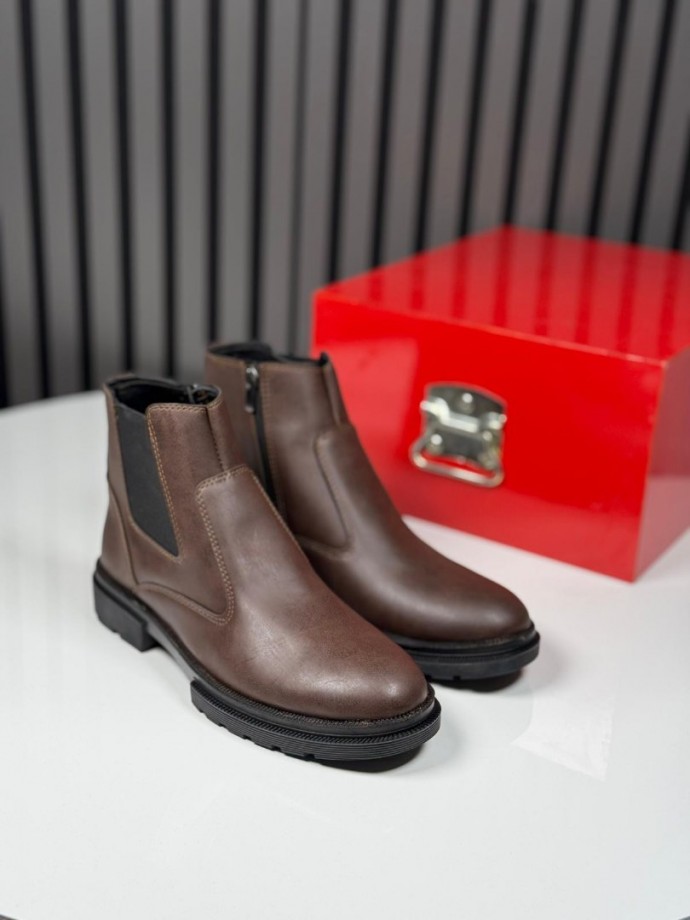 2025 CRAZY DERİ FERMUARLI KAHVE  BOT - KAHVE DERİ  BOT