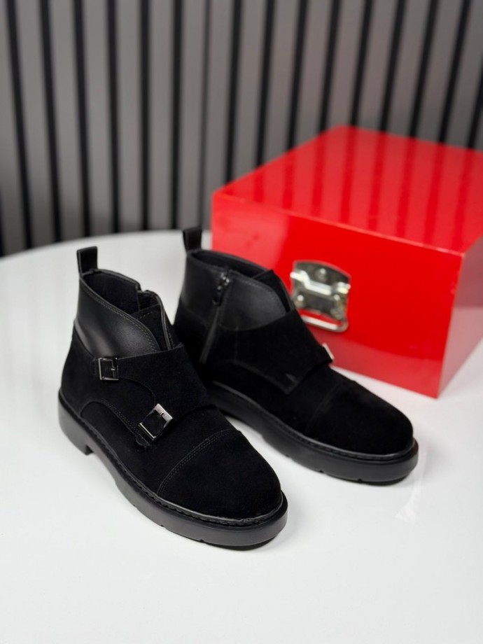 2025 CHELSEA İTALYAN TOKALI SÜET EVA BOT - SİYAH SÜET BOT