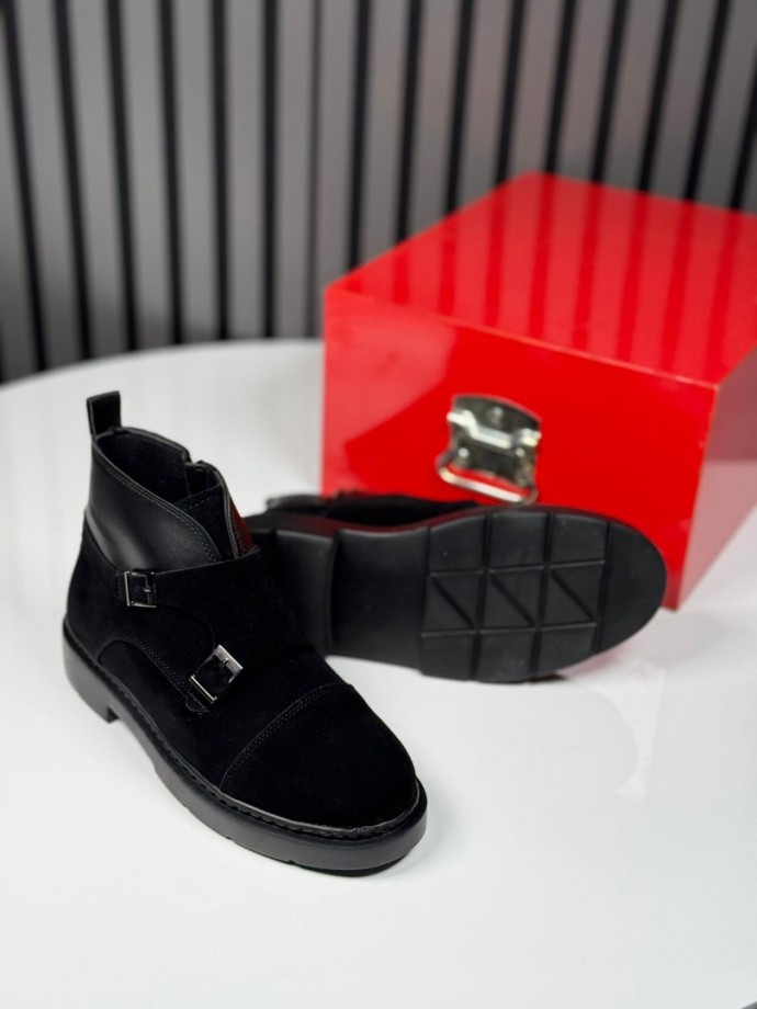 2025 CHELSEA İTALYAN TOKALI SÜET EVA BOT - SİYAH SÜET BOT