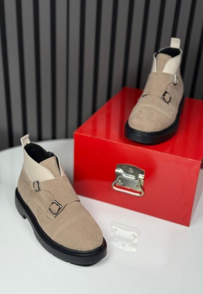 2025 CHELSEA İTALYAN TOKALI SÜET EVA BOT - BEJ SÜET DERİ  BOT