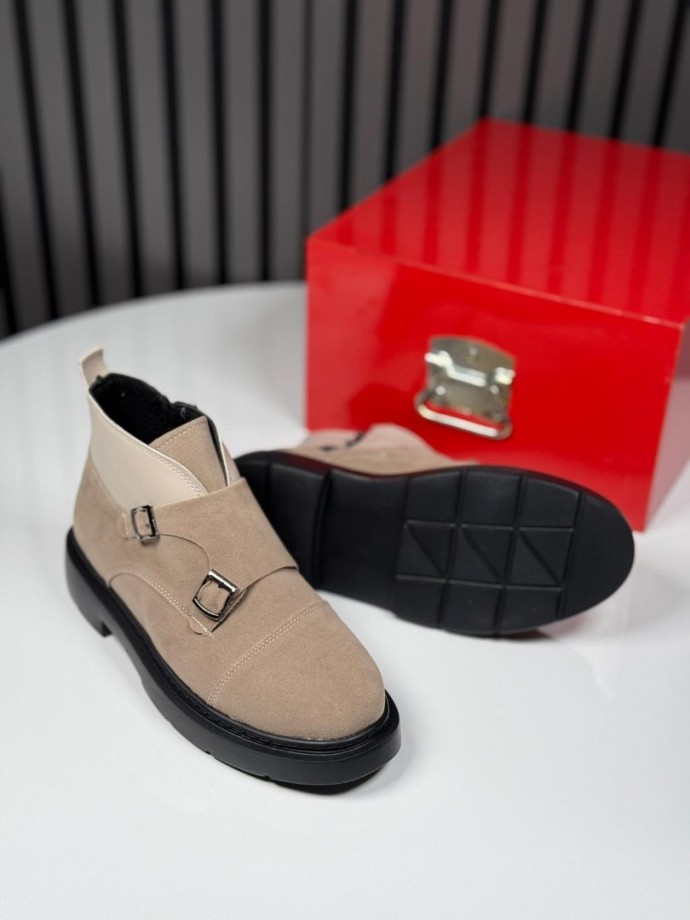 2025 CHELSEA İTALYAN TOKALI SÜET EVA BOT - BEJ SÜET DERİ  BOT