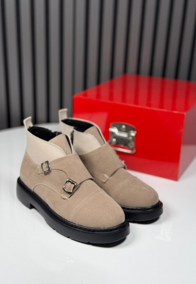 2025 CHELSEA İTALYAN TOKALI SÜET EVA BOT - BEJ SÜET DERİ  BOT