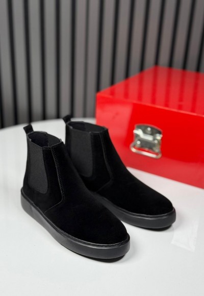 2025 SİSLEY SÜET BANDAJLI SİYAH  BOT - SİYAH SÜET