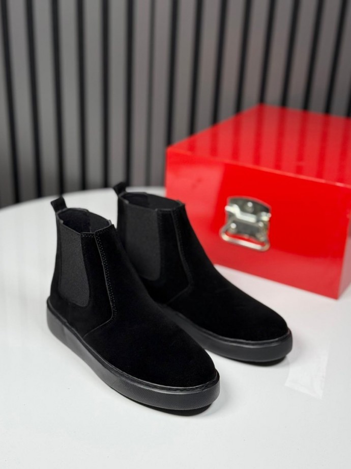 2025 SİSLEY SÜET BANDAJLI SİYAH  BOT - SİYAH SÜET