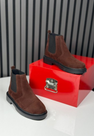 2025 CHELSEA SÜET BANDAJLI KAHVE  BOT - KAHVE SÜET BOT