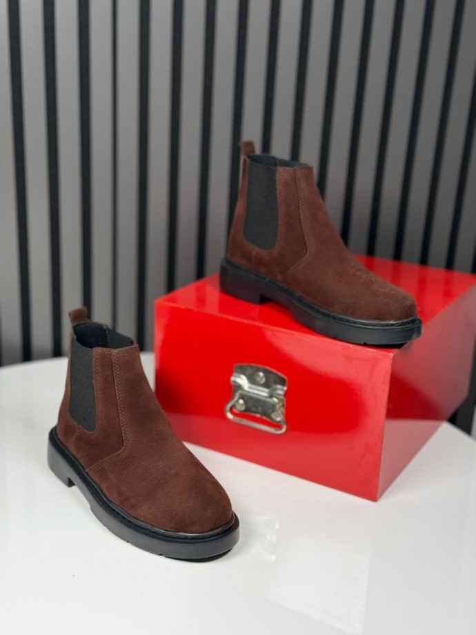 2025 CHELSEA SÜET BANDAJLI KAHVE  BOT - KAHVE SÜET BOT