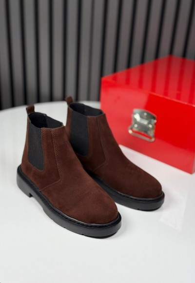 2025 CHELSEA SÜET BANDAJLI KAHVE  BOT - KAHVE SÜET BOT