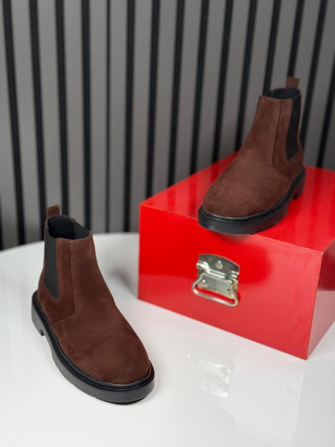 2025 CHELSEA SÜET BANDAJLI KAHVE  BOT - KAHVE SÜET BOT