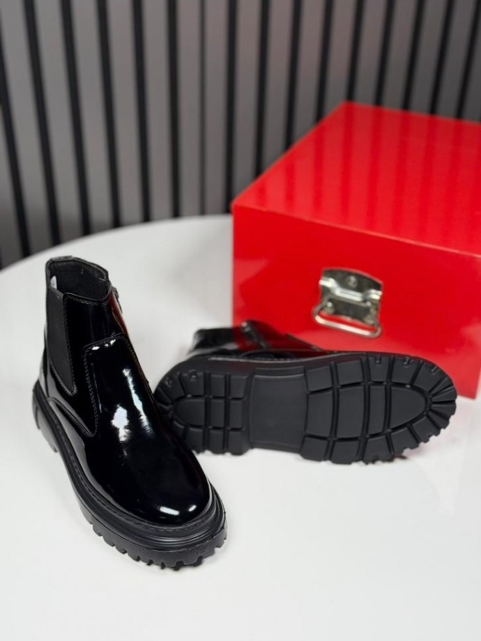 2025 CHELSEA İTALYAN SİYAH RUGAN FERMUARLI BOT - SİYAH RUGAN  BOT