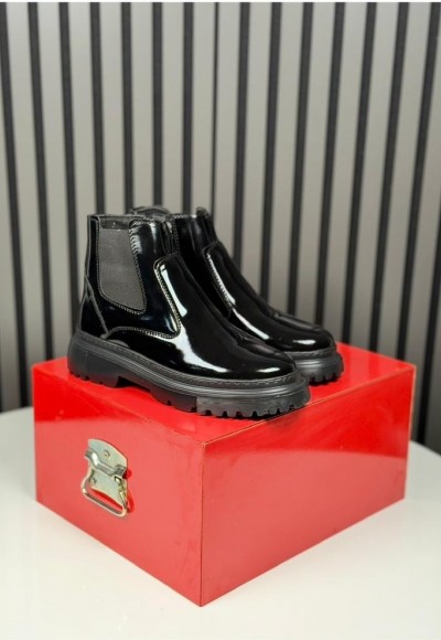 2025 CHELSEA İTALYAN SİYAH RUGAN FERMUARLI BOT - SİYAH RUGAN  BOT