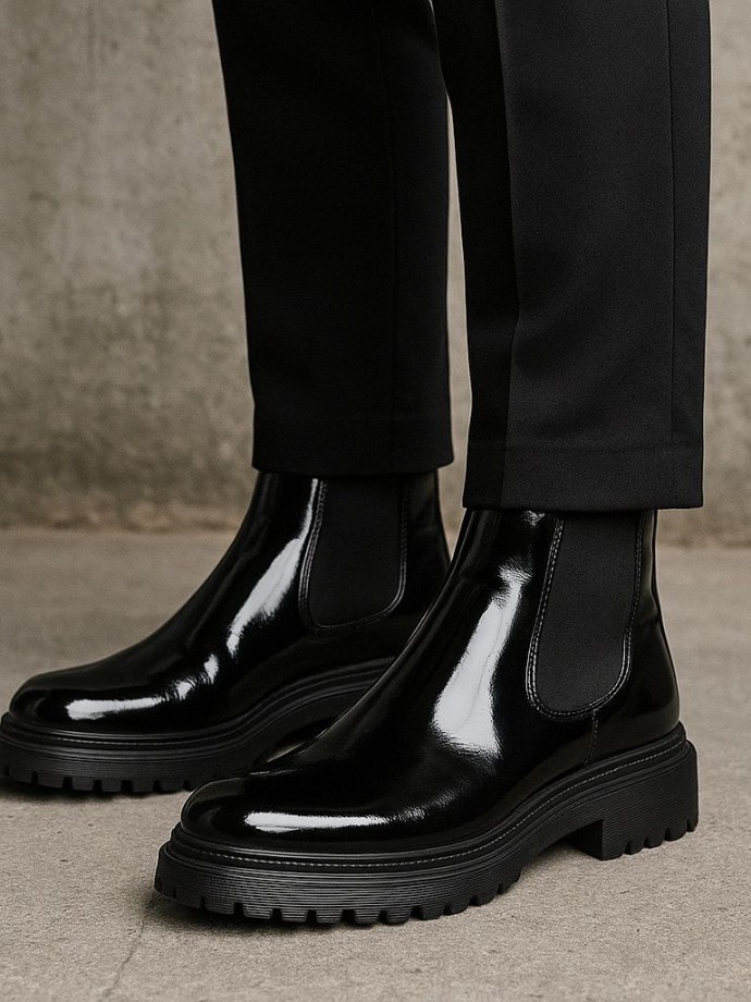 2025 CHELSEA İTALYAN SİYAH RUGAN BANDAJLI BOT - SİYAH RUGAN BOT