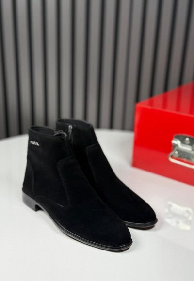 2025 PRD KLASİK İTALYAN SİYAH SÜET BOT - SİYAH SÜET BOT