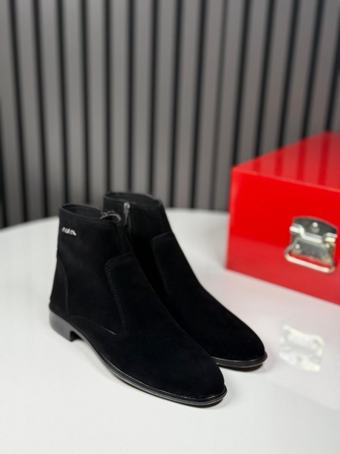 2025 PRD KLASİK İTALYAN SİYAH SÜET BOT - SİYAH SÜET BOT