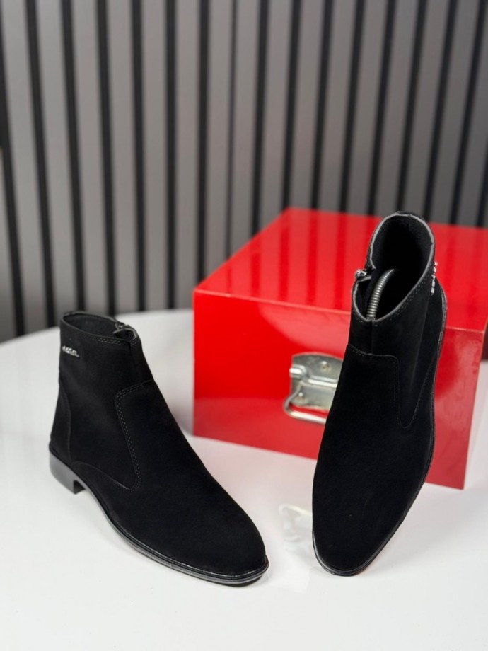 2025 PRD KLASİK İTALYAN SİYAH SÜET BOT - SİYAH SÜET BOT