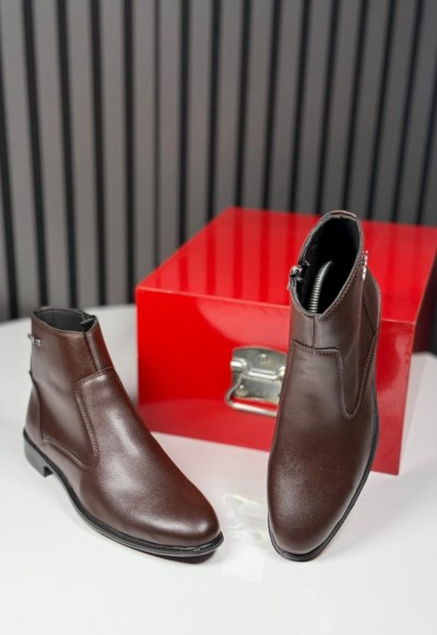 2025 PRD KLASİK İTALYAN KAHVE DERİ BOT - KAHVE MAT BOT