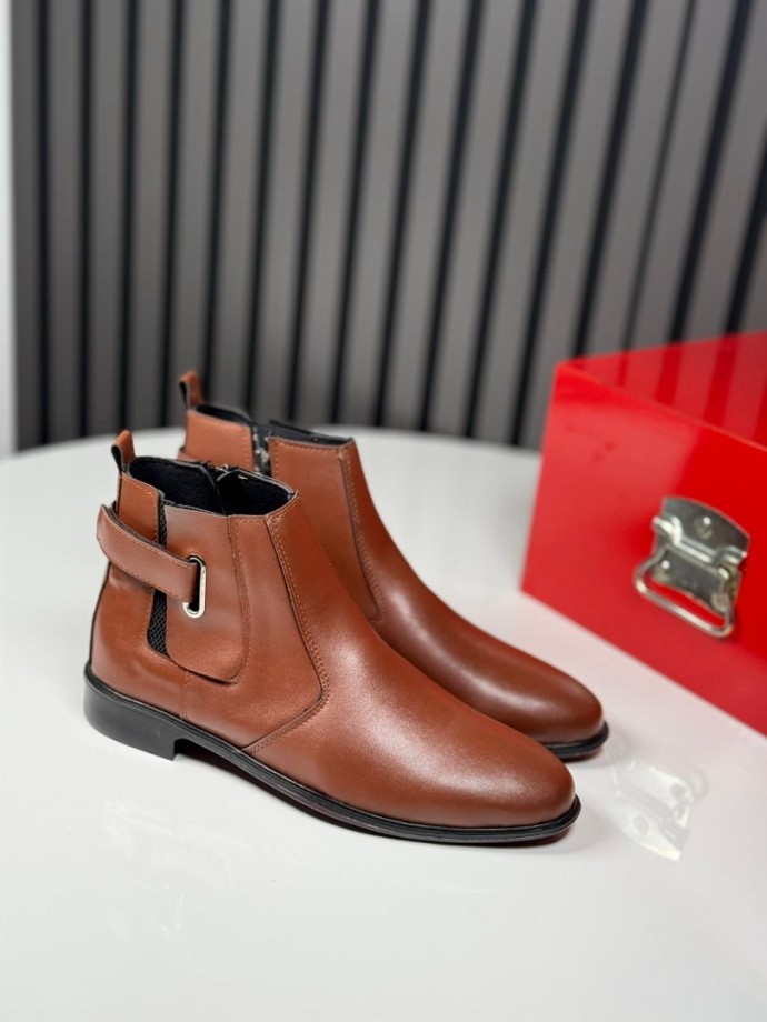 2025 ÇIRTLI KLASİK İTALYAN TABA DERİ BOT - TABA DERİ BOT