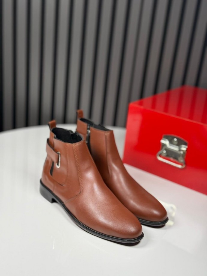 2025 ÇIRTLI KLASİK İTALYAN TABA DERİ BOT - TABA DERİ BOT